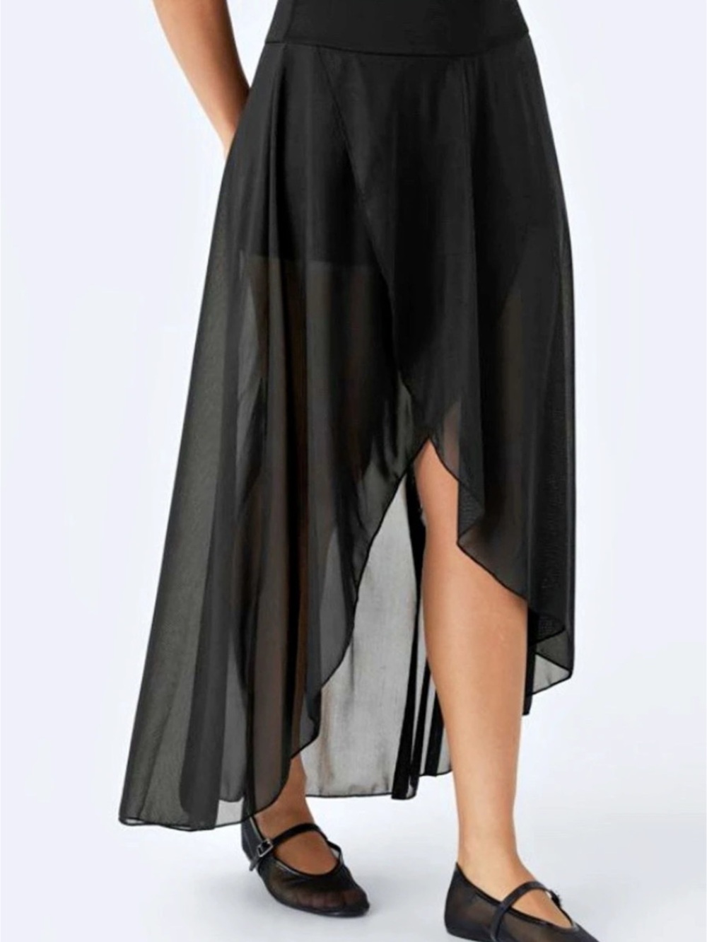 Halara-XL Black High-Low Skirt